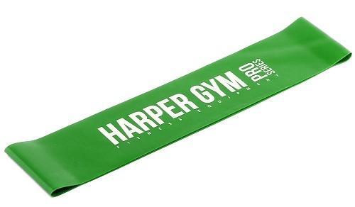 Фитнес-резинка Harper Gym, 50*5*0.09см (15кг), зелен.